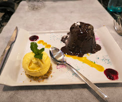 Fondant de chocolate con helado